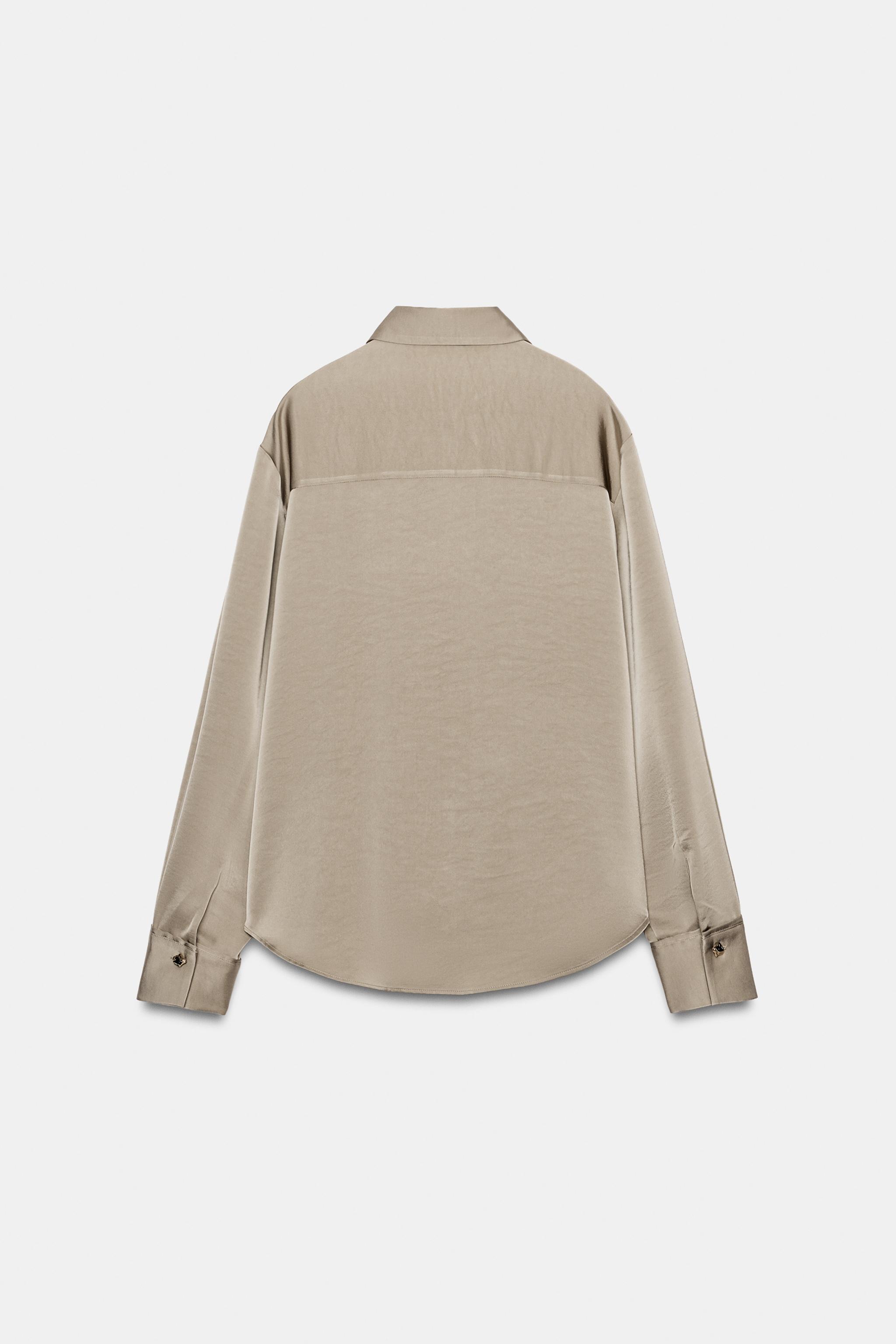 GOLD BUTTON SATIN SHIRT