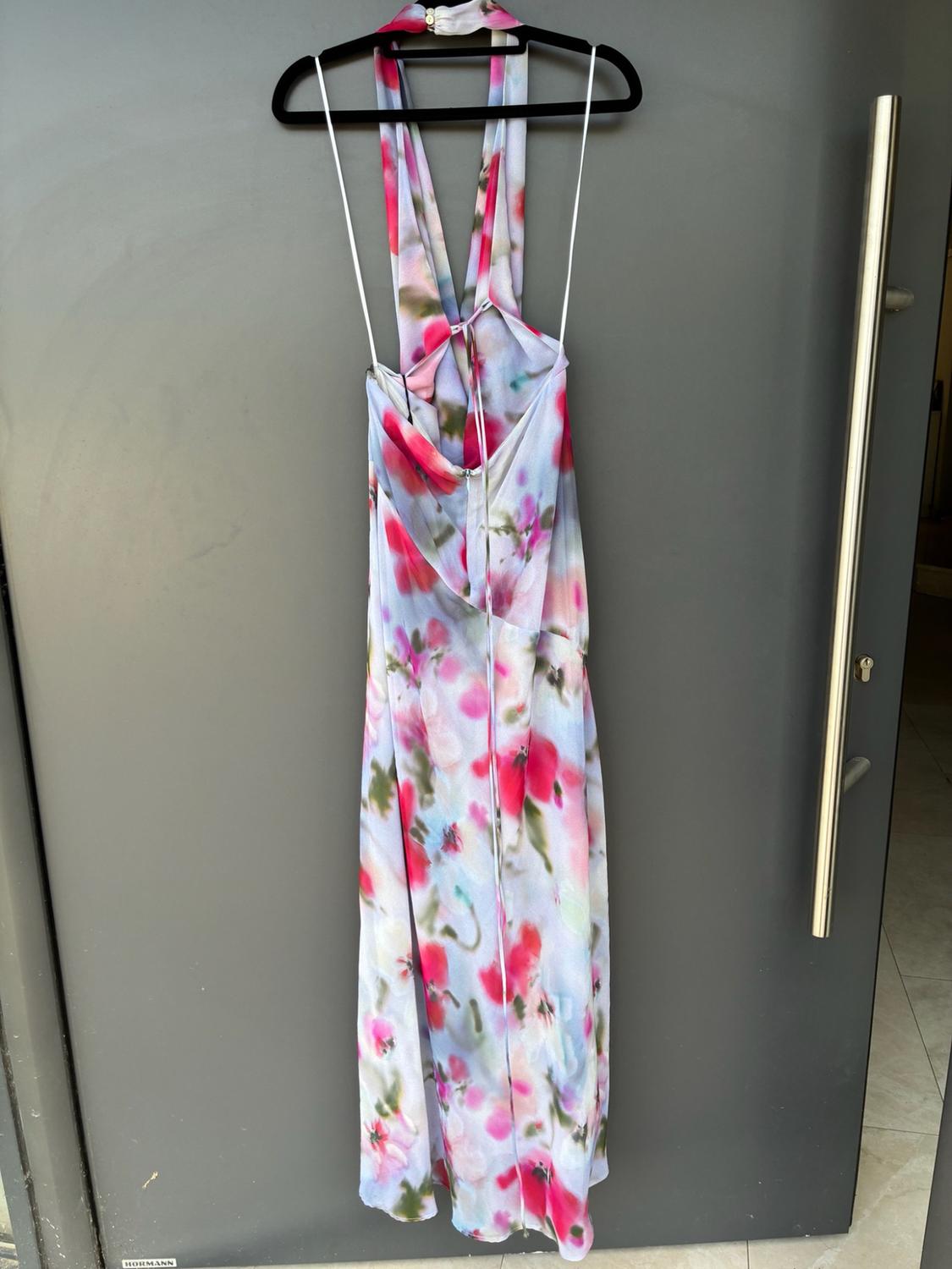 PRINTED HALTER MIDI DRESS - Image 5