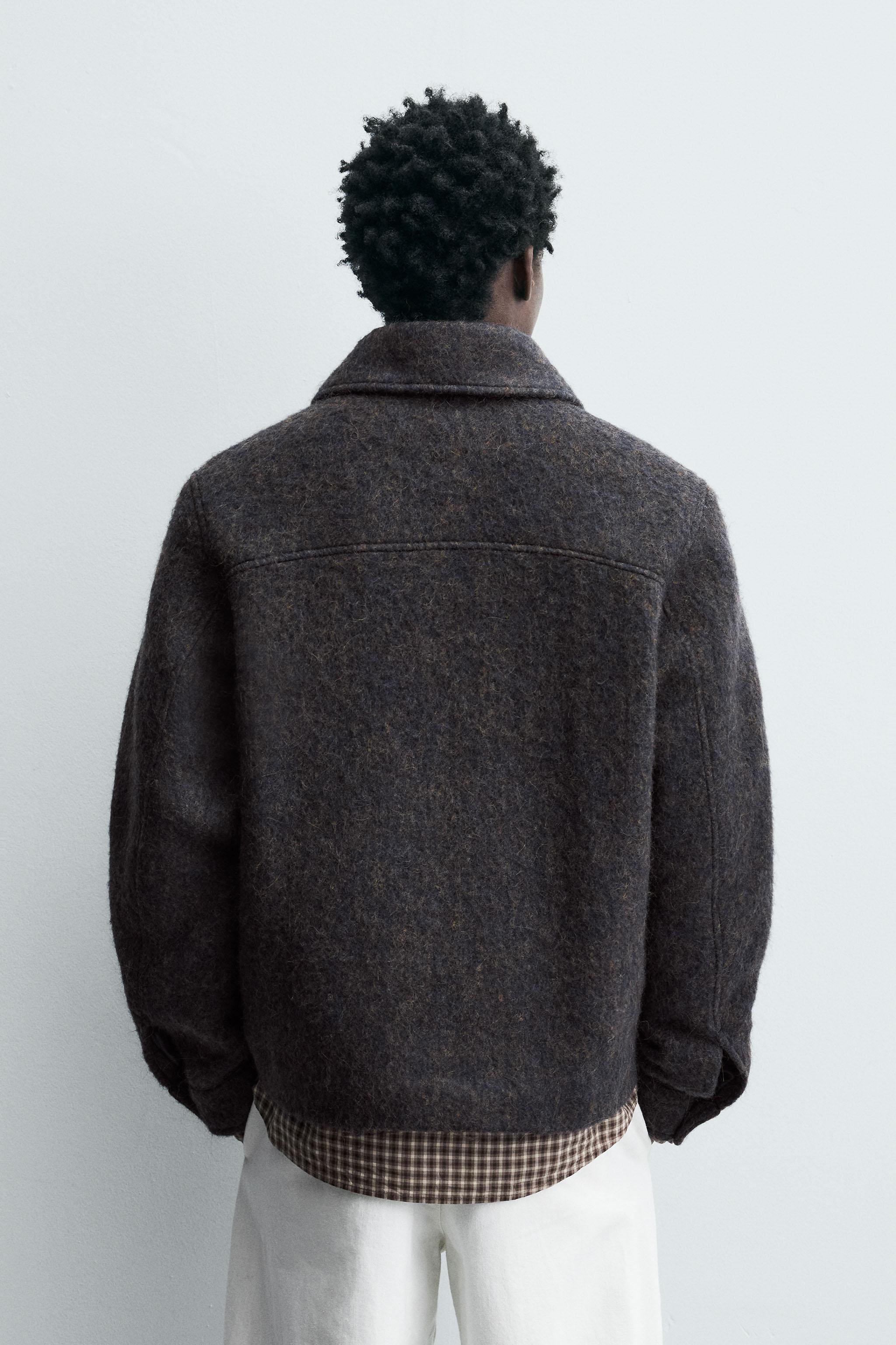 CROPPED FIT TEXTURED OVERSHIRT