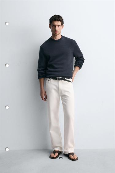 STRAIGHT-LEG JEANS - White by Zara