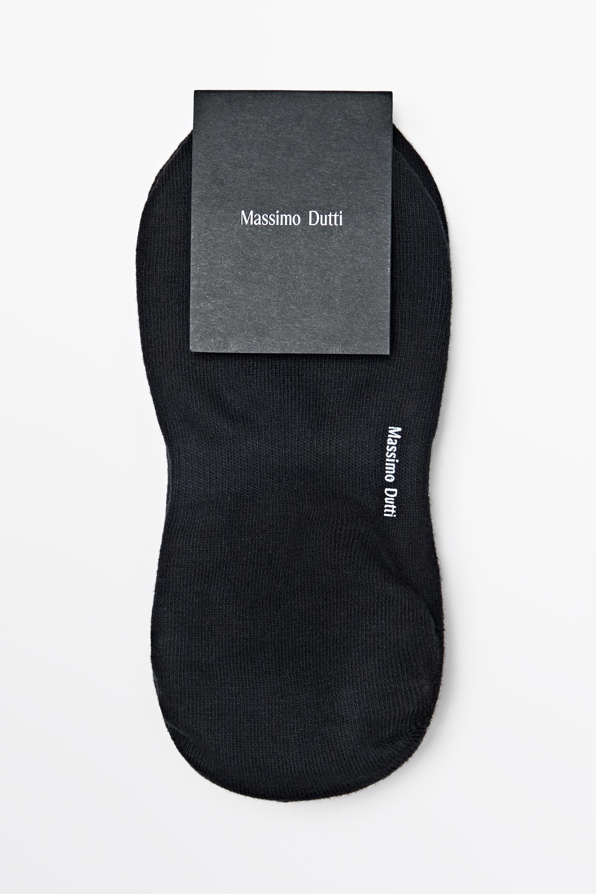 Pack of 3 pairs of no-show cotton blend socks — Black
