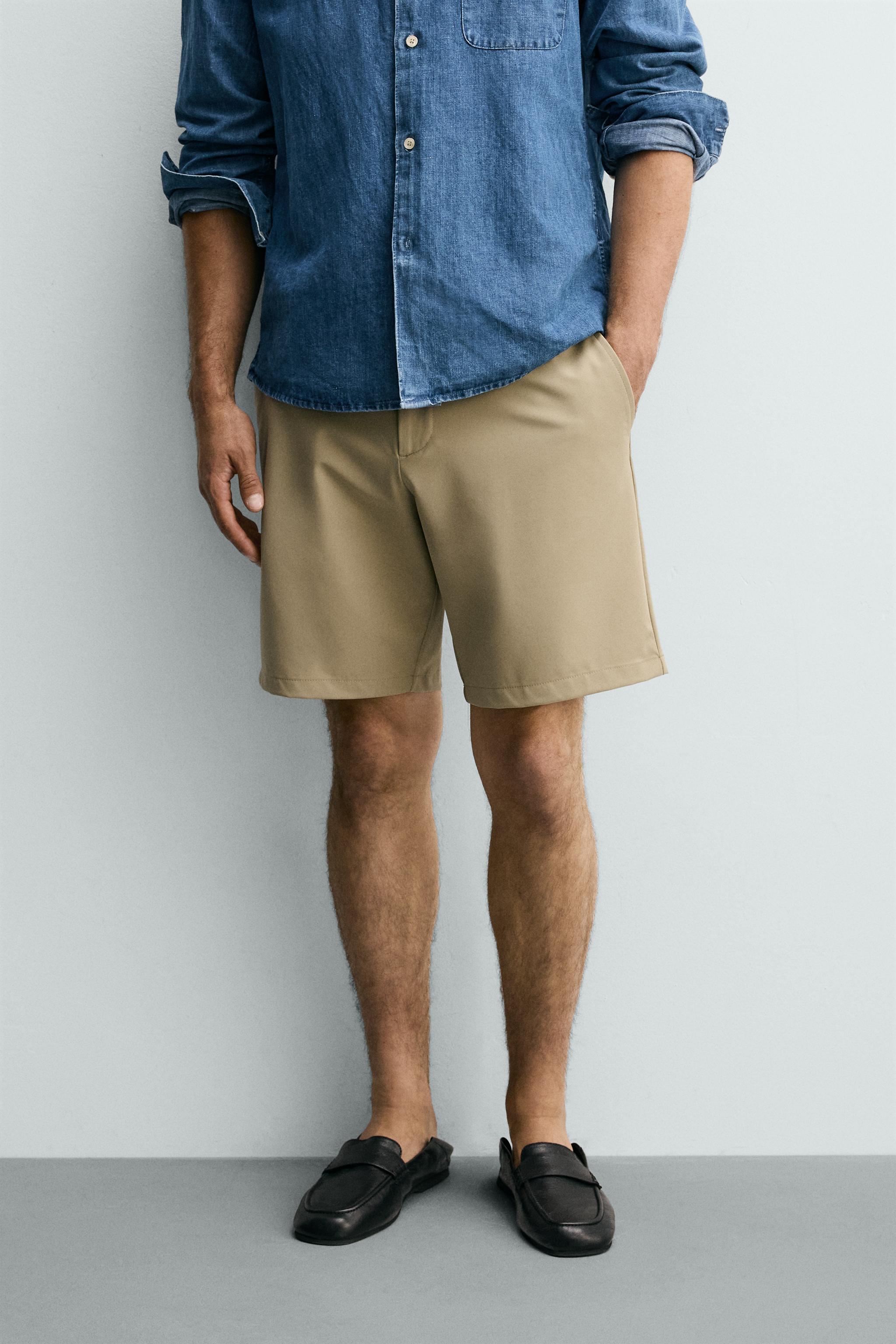 COMFORT TECHNICAL SHORTS — taupe brown