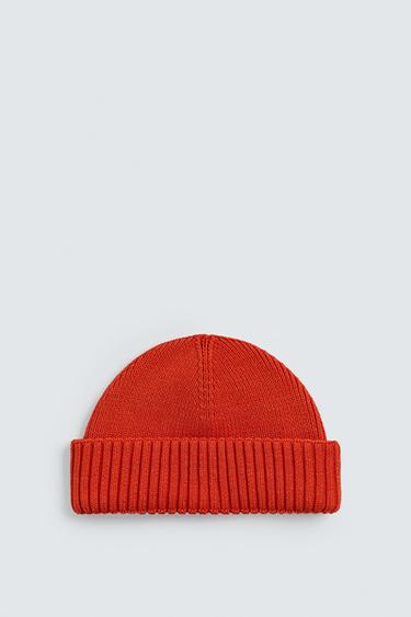 BONNET COURT BASIQUE - Orange de Zara