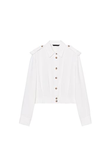SHORT SHIRT WITH SHOULDER TABS