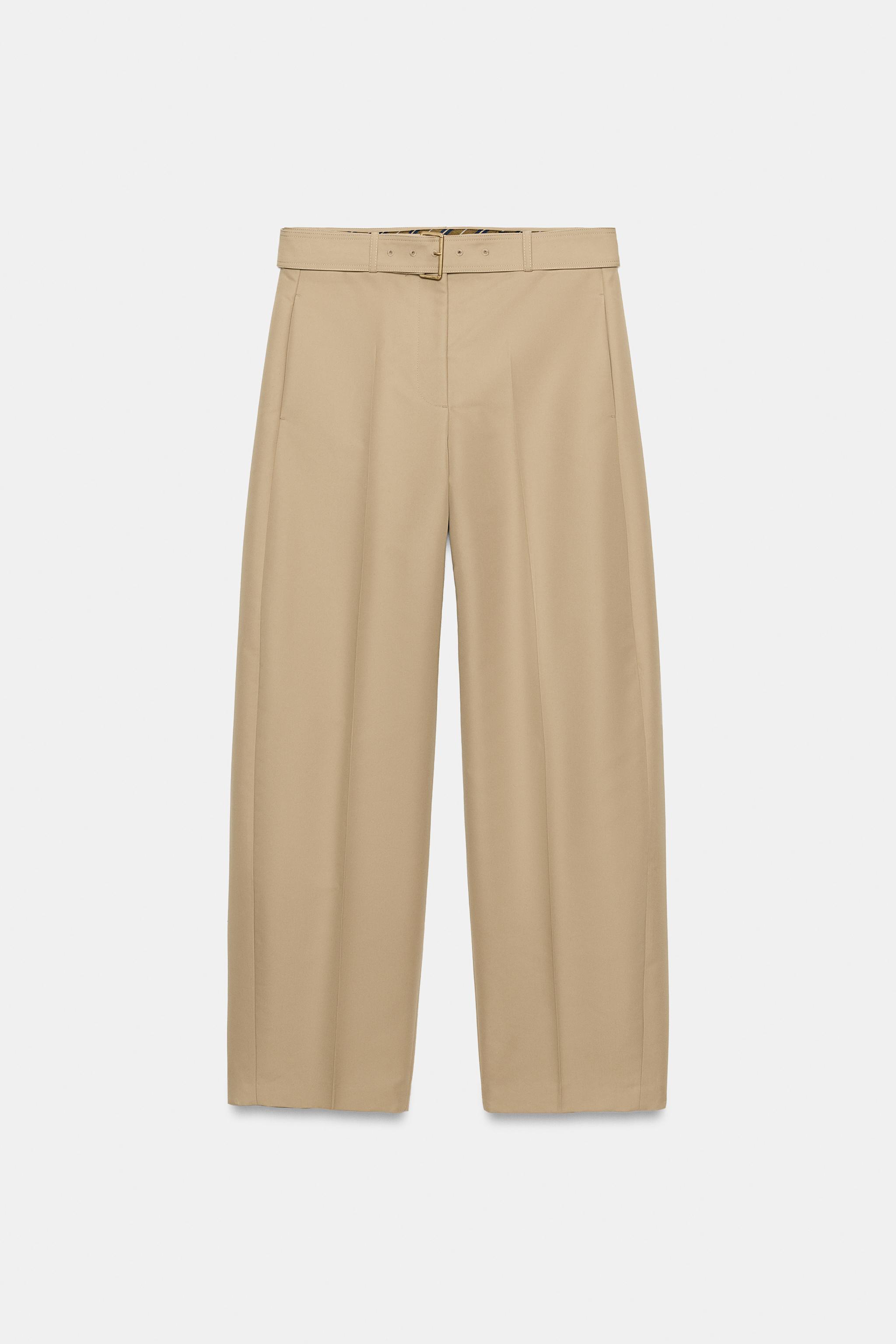 ZW COLLECTION BELTED PLEATED PANTS