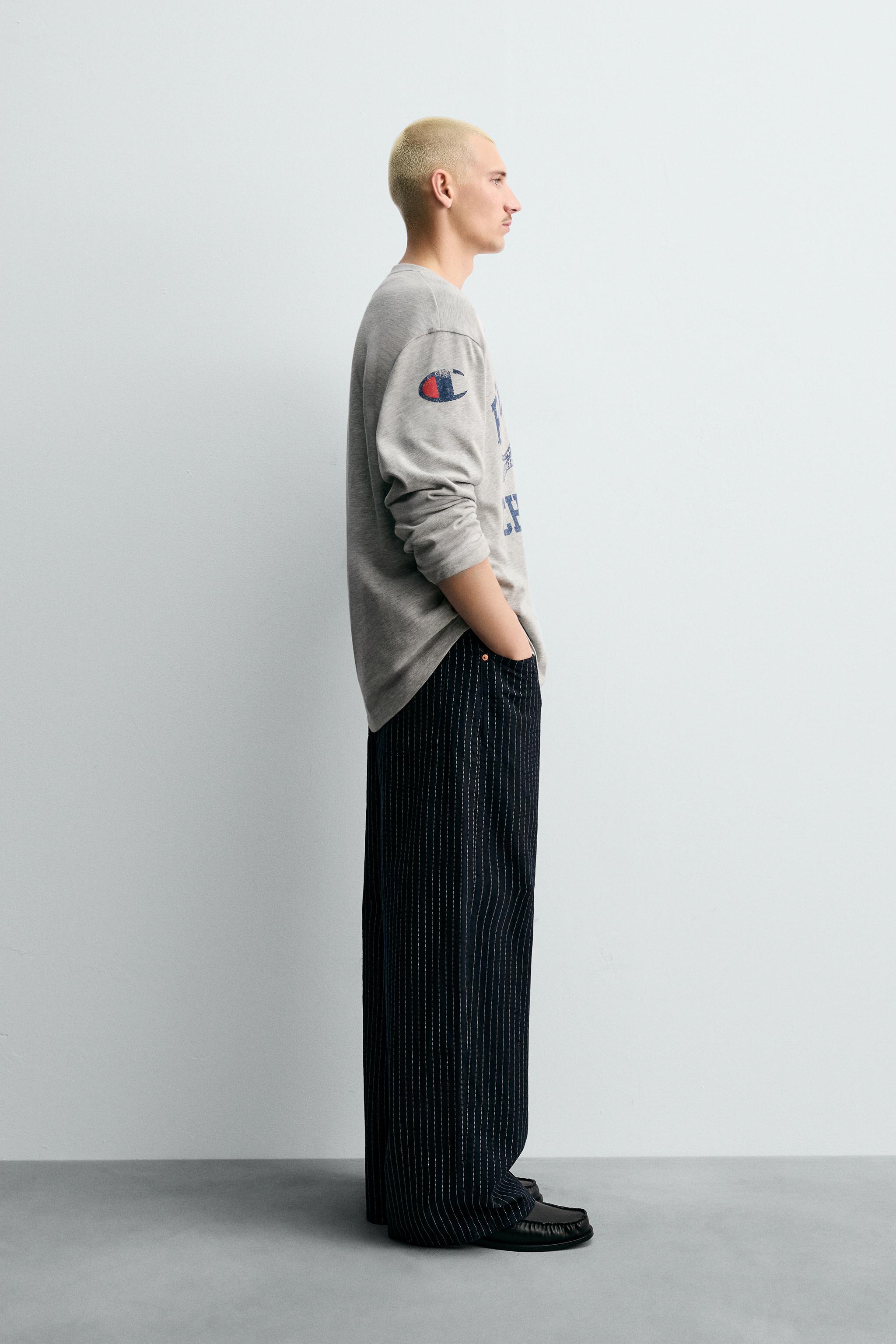 チャンピオン® X ZARA プリントTシャツ - グレーマール | ZARA