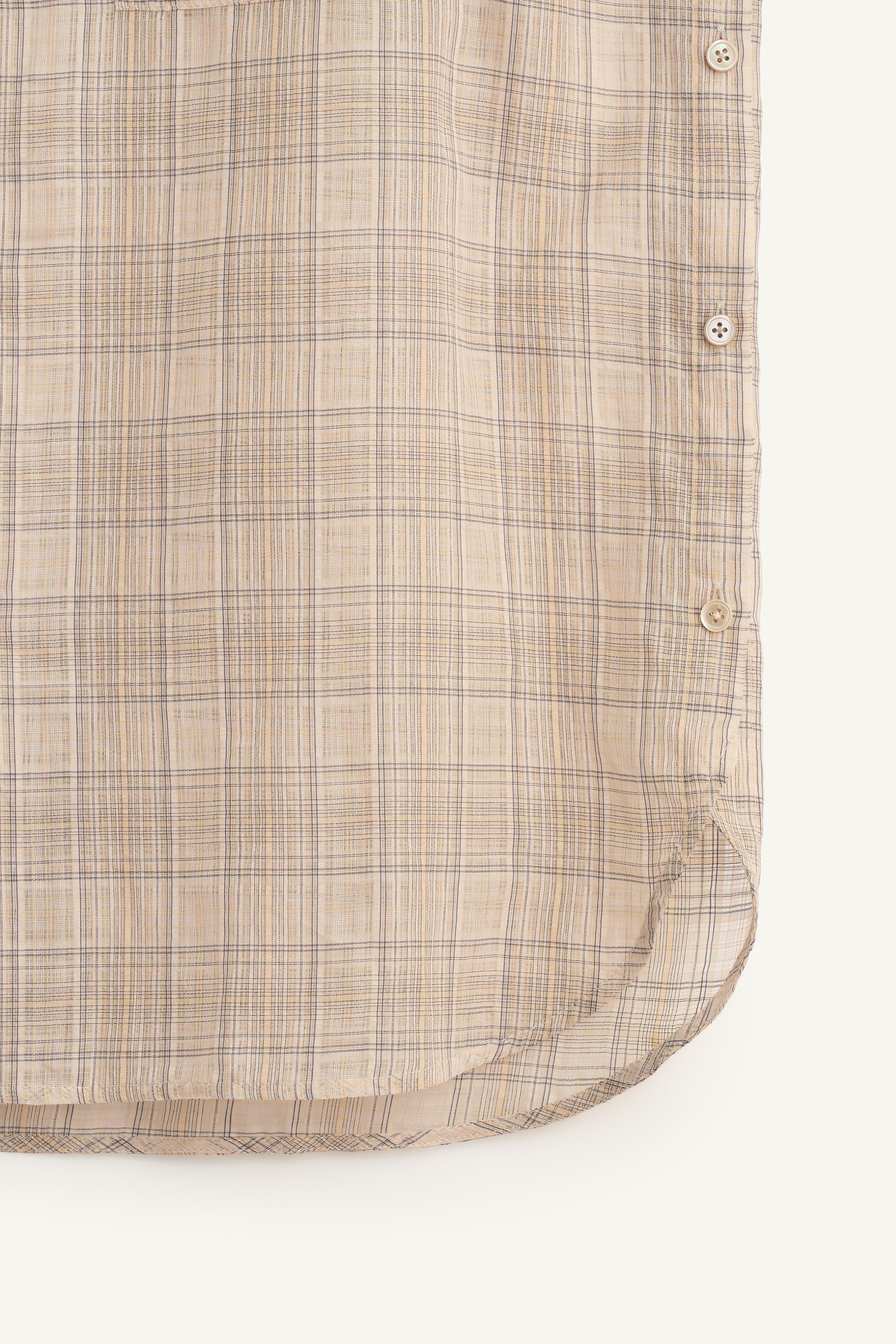 Мужские рубашки Zara LNG SLV CHCK SHRT — фото 7