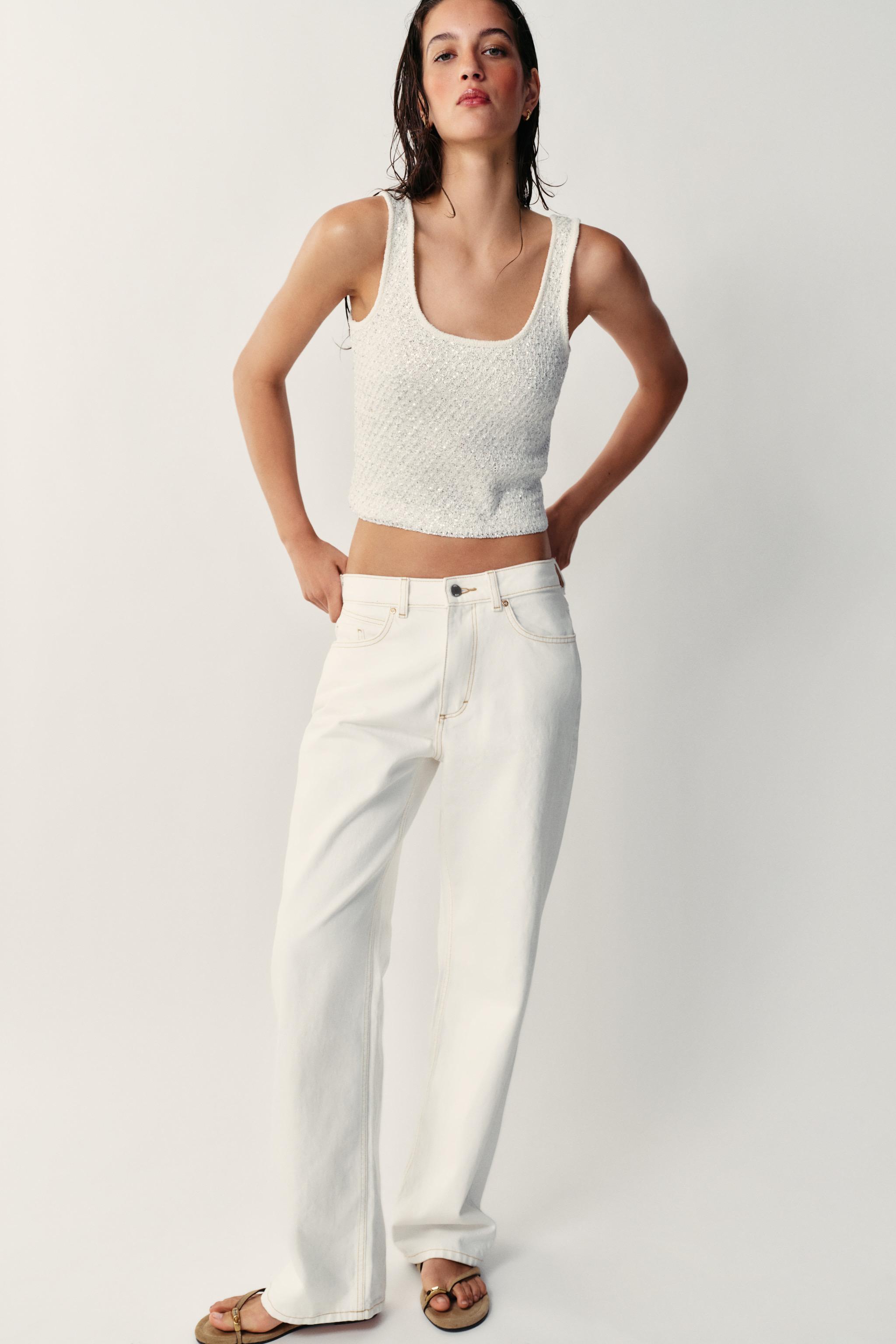 Zara Pullu Metalik İplikli Top