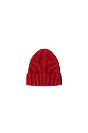 Zara KNIT HAT - Dark red