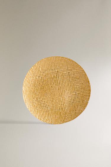 GOLDEN IRREGULAR GLASS DESSERT PLATE - Gold by Zara