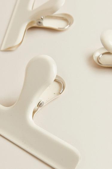 METALLIC CLIPS (SET OF 3) - Cream by Zara - Image 9