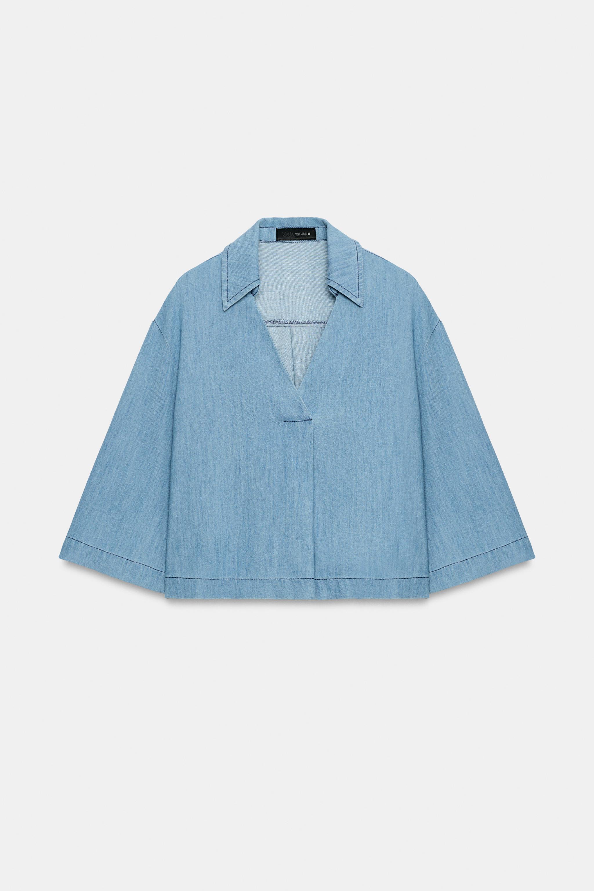BLOUSE FLUIDE COL EN V