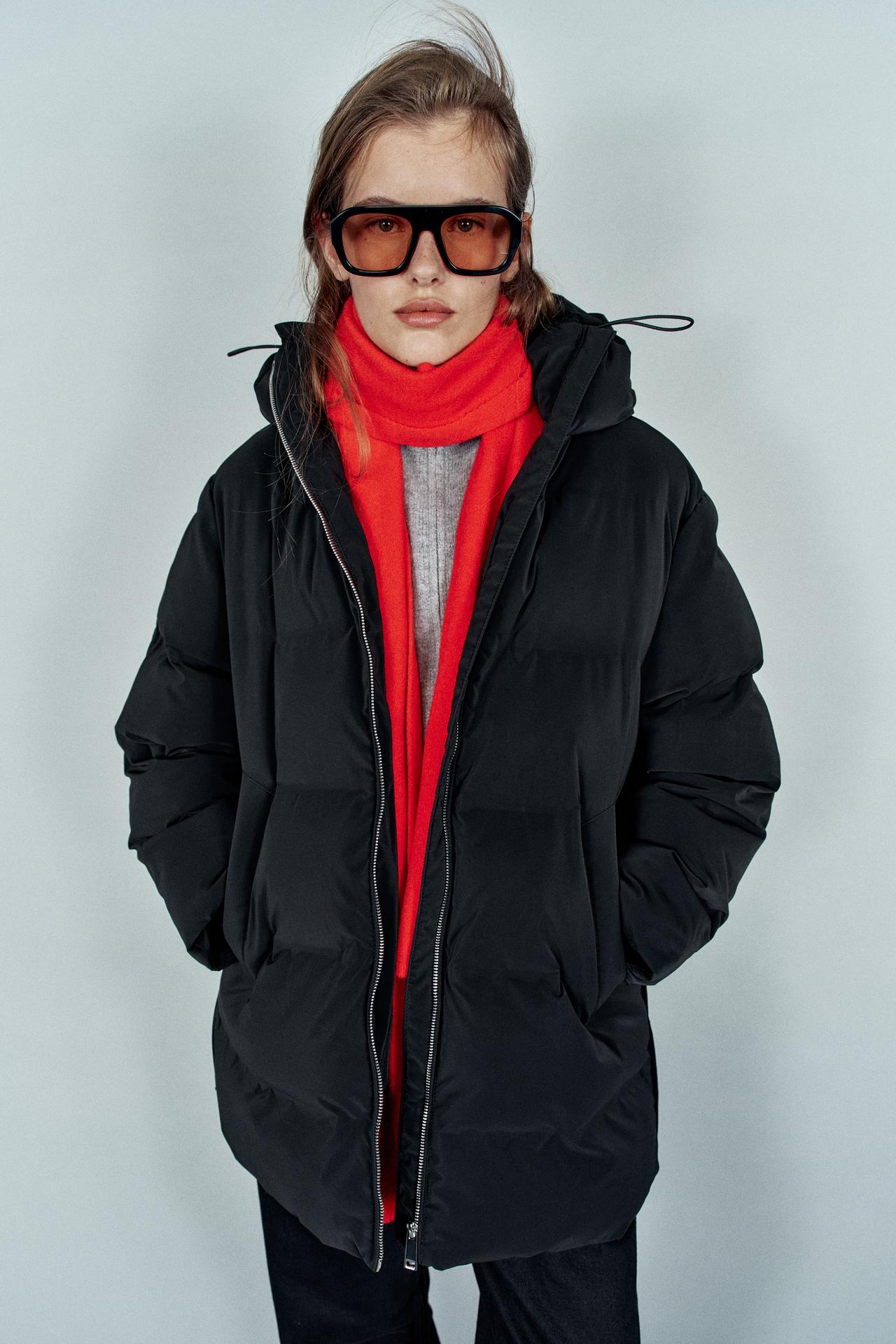 WINDPROOF RUBBERIZED HOODIE ANORAK — Black