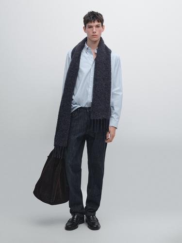 Zara Regular fit striped poplin shirt - Sky blue - Image 0