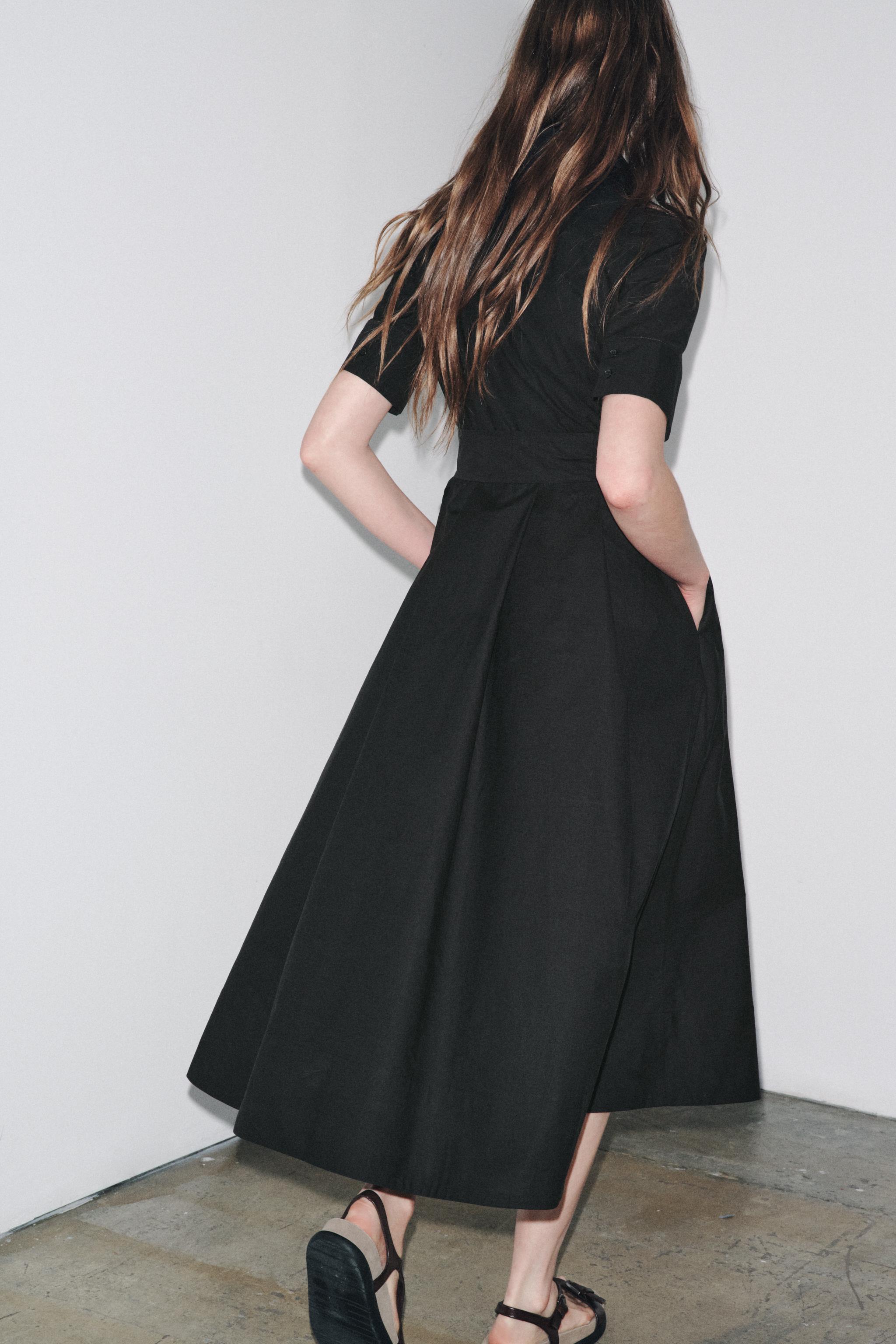 ZW COLLECTION POPLIN MIDI DRESS