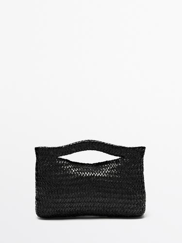 Zara Woven nappa leather mini bag - Black
