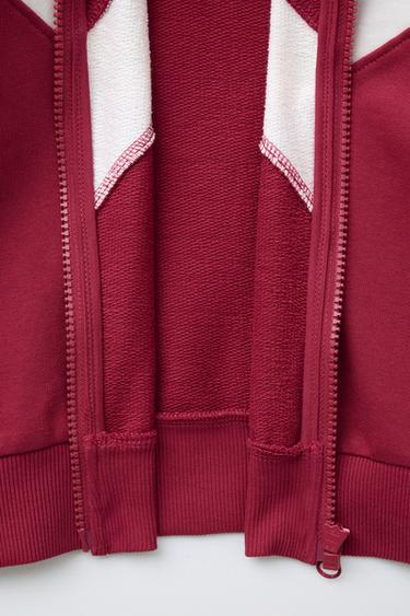 SWEAT ZIPPÉ SPORTY - Rouge de Zara - Image 3