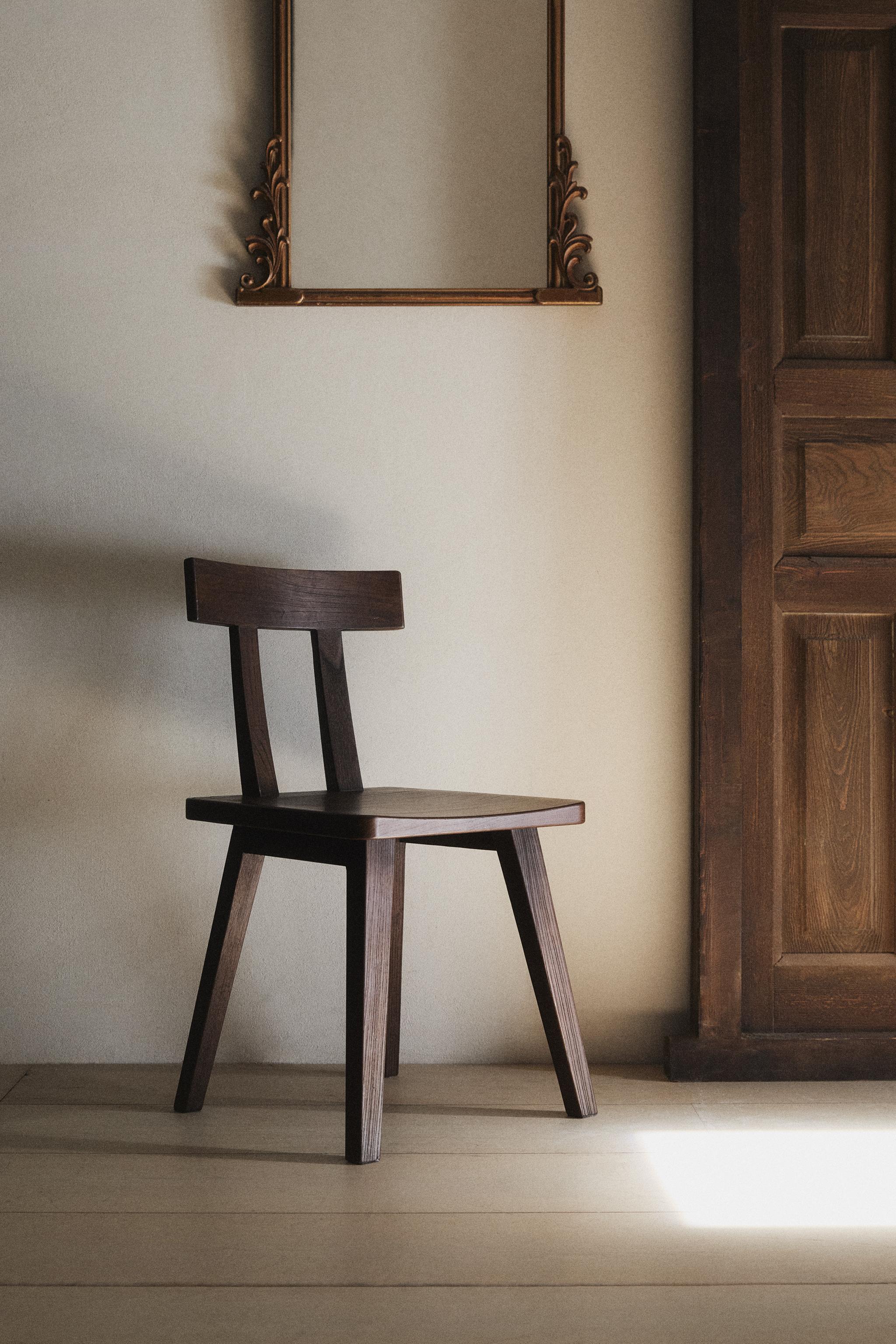 WOODEN CHAIR WITH BACKREST