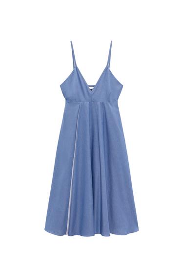 STRIPED POPLIN DRESS