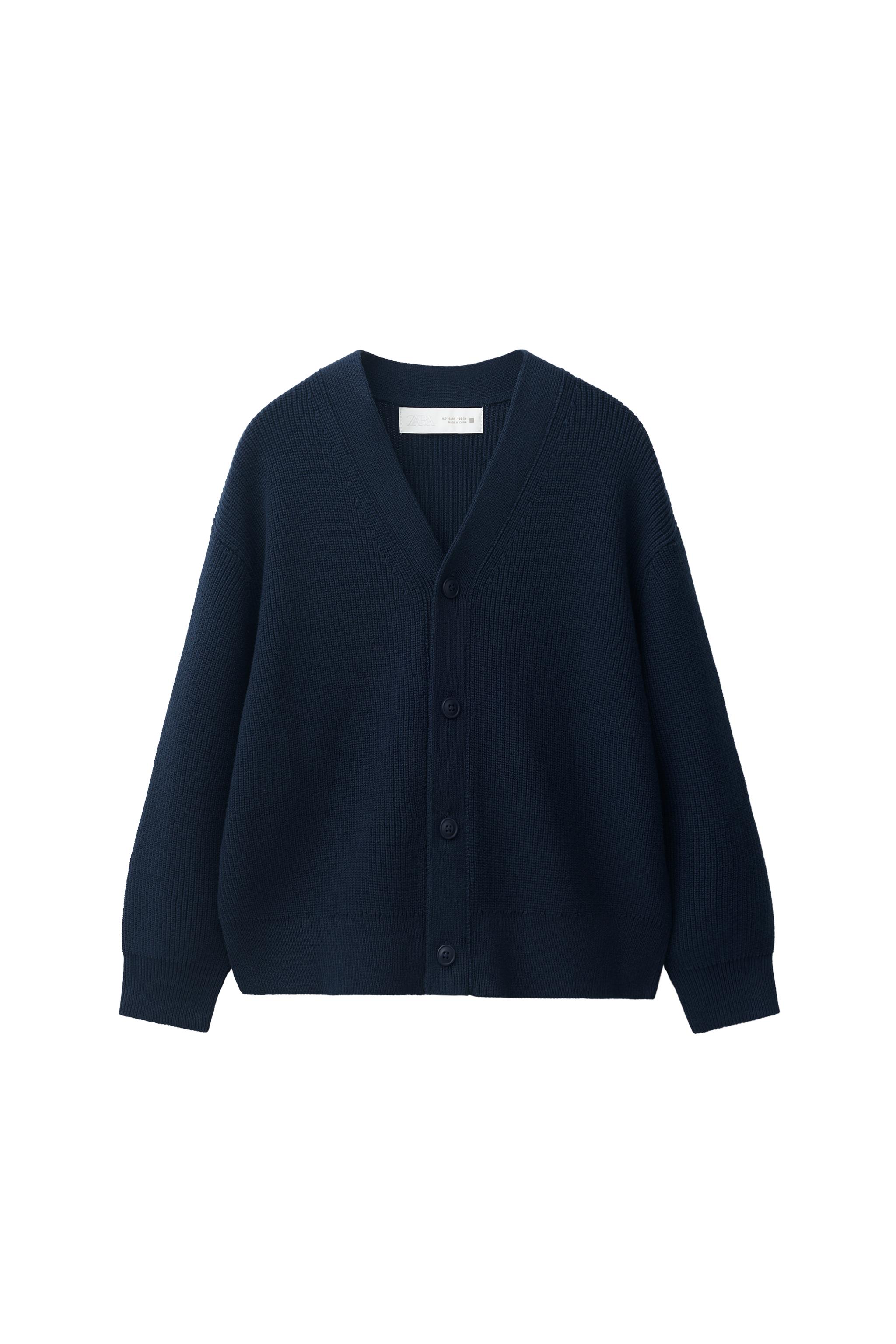PURL KNIT CARDIGAN - Dark navy | ZARA United States