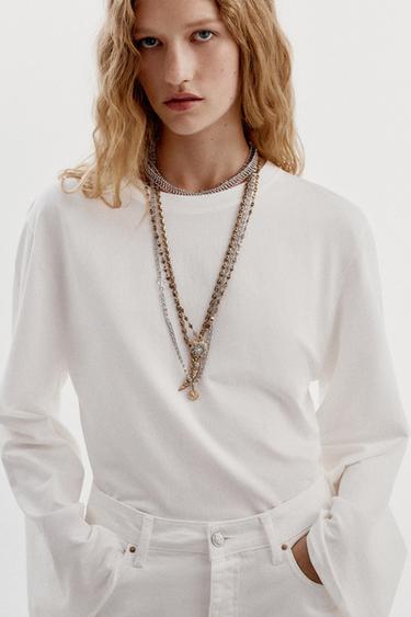 Zara SET OF 4 MIXED HORN AND STAR NECKLACES - Gold / Silver