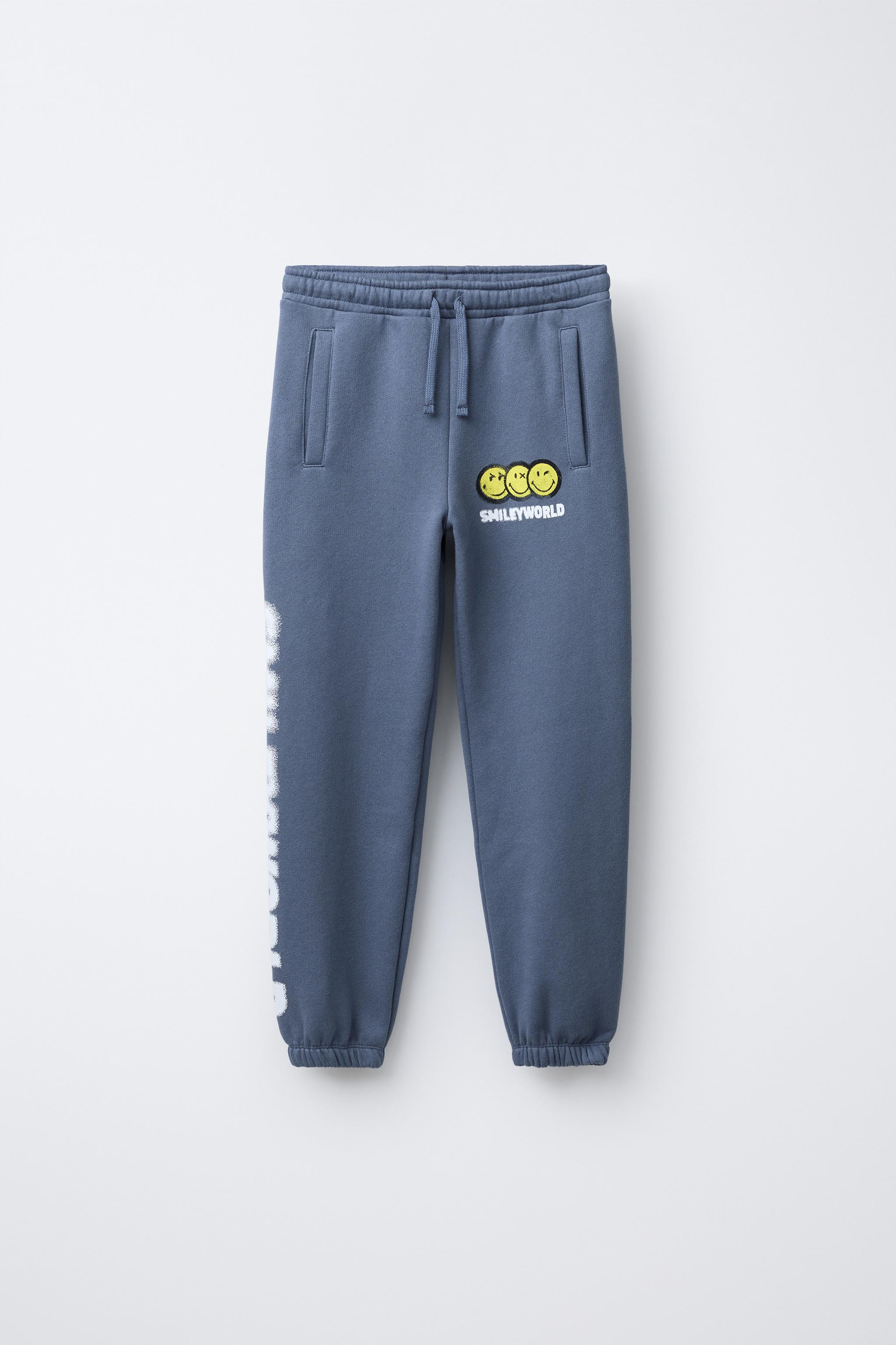 ♡❤︎♡ SMILEYWORLD ® JOGGER PANTS - Gray / Blue | ZARA United States