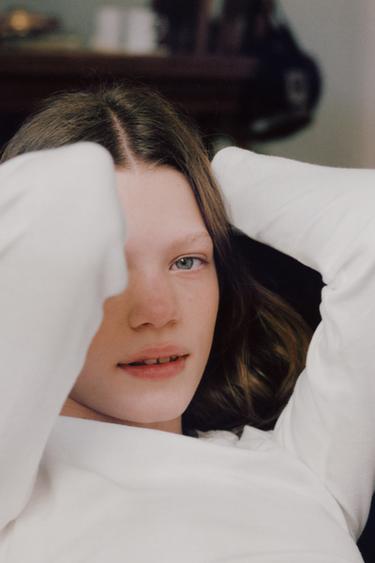 DOUBLE T-SHIRT WITH MODAL - White by Zara