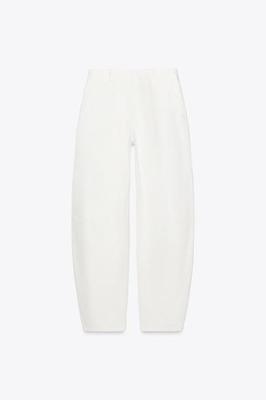 ZW COLLECTION COTTON TROUSERS - White by Zara - Image 5