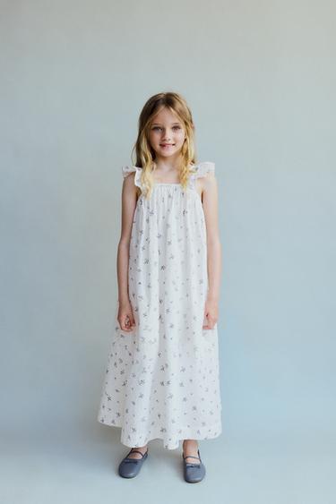 6-10 YEARS/ LIMITED EDITION SHIMMER FLORAL DRESS - Printed by Zara