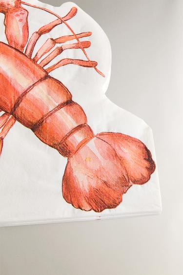 PACK OF 20 LOBSTER PAPER NAPKINS - Orange by Zara - Image 2