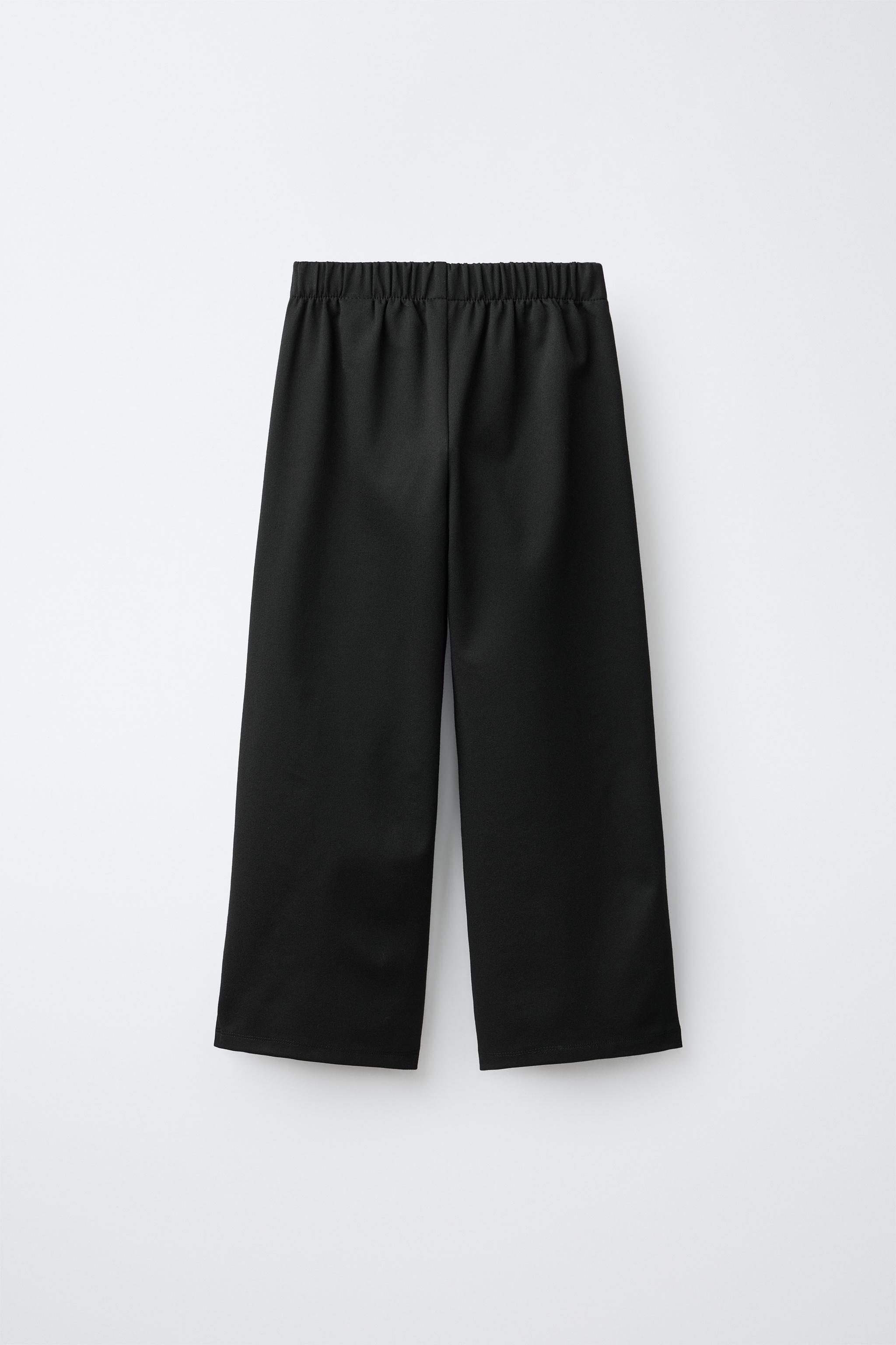 WIDE LEG PONTE PLEATED PANTS