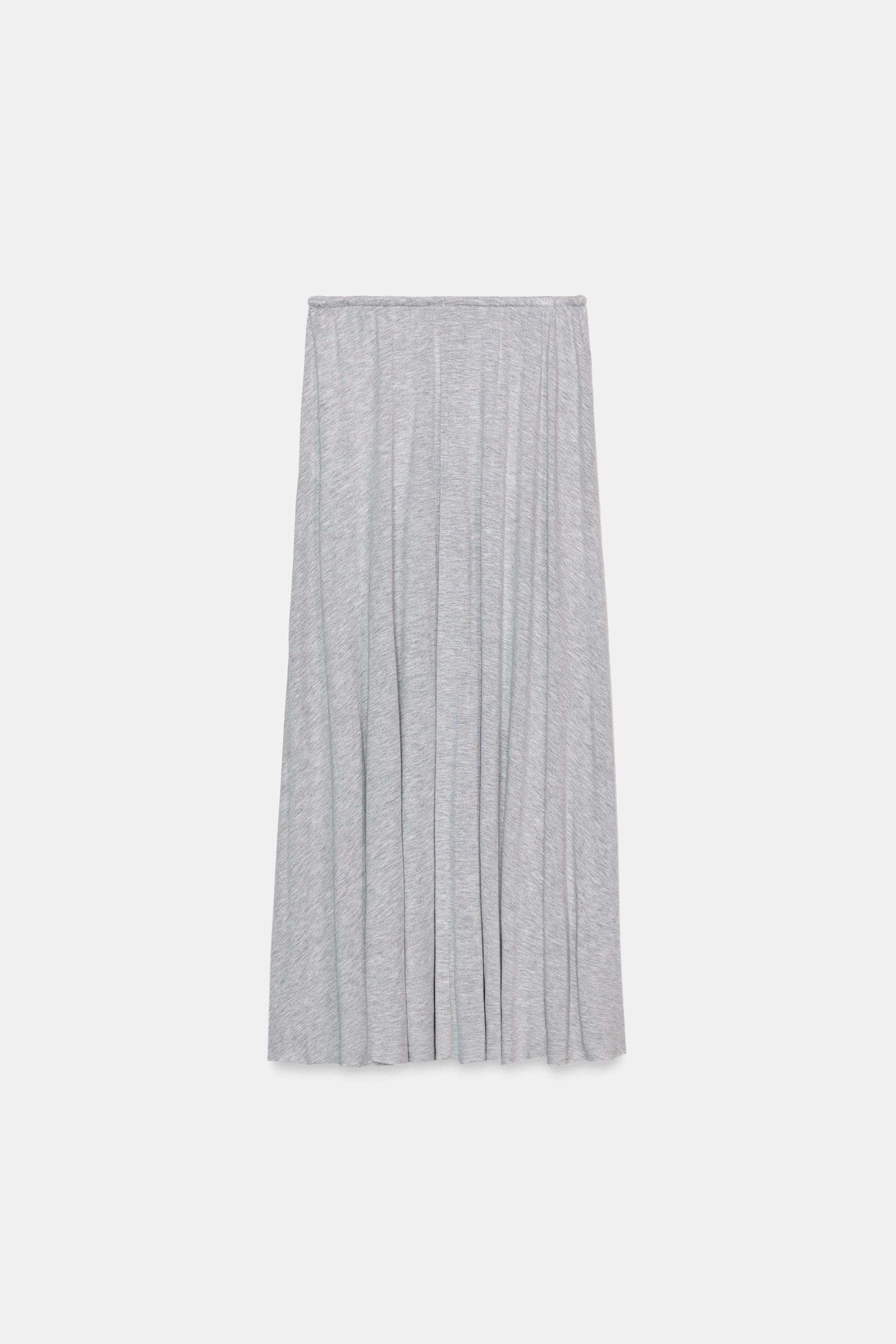 RUFFLED MIDI SKIRT