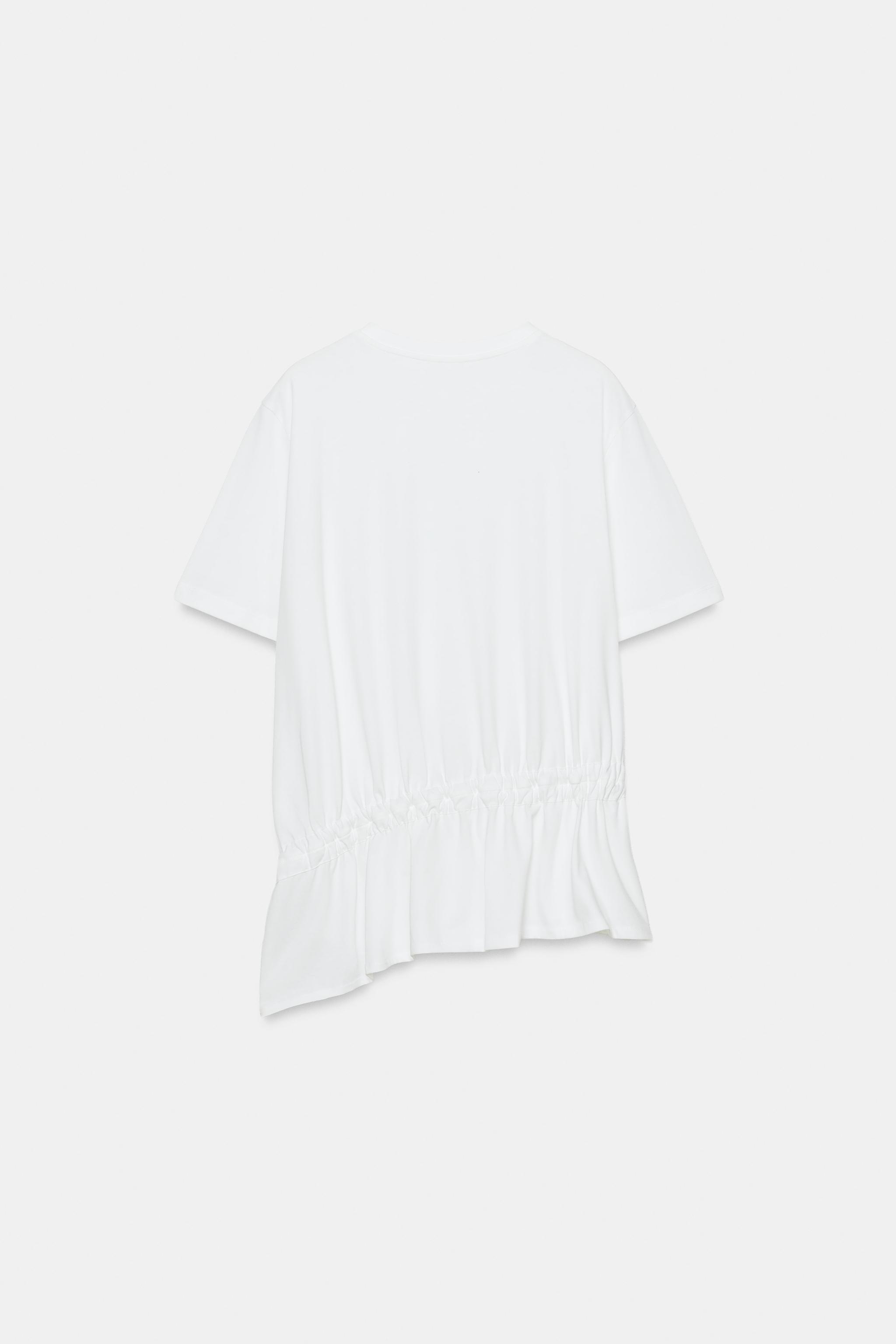 Zara KONTRAST BAĞCIKLI T-SHIRT görsel 6