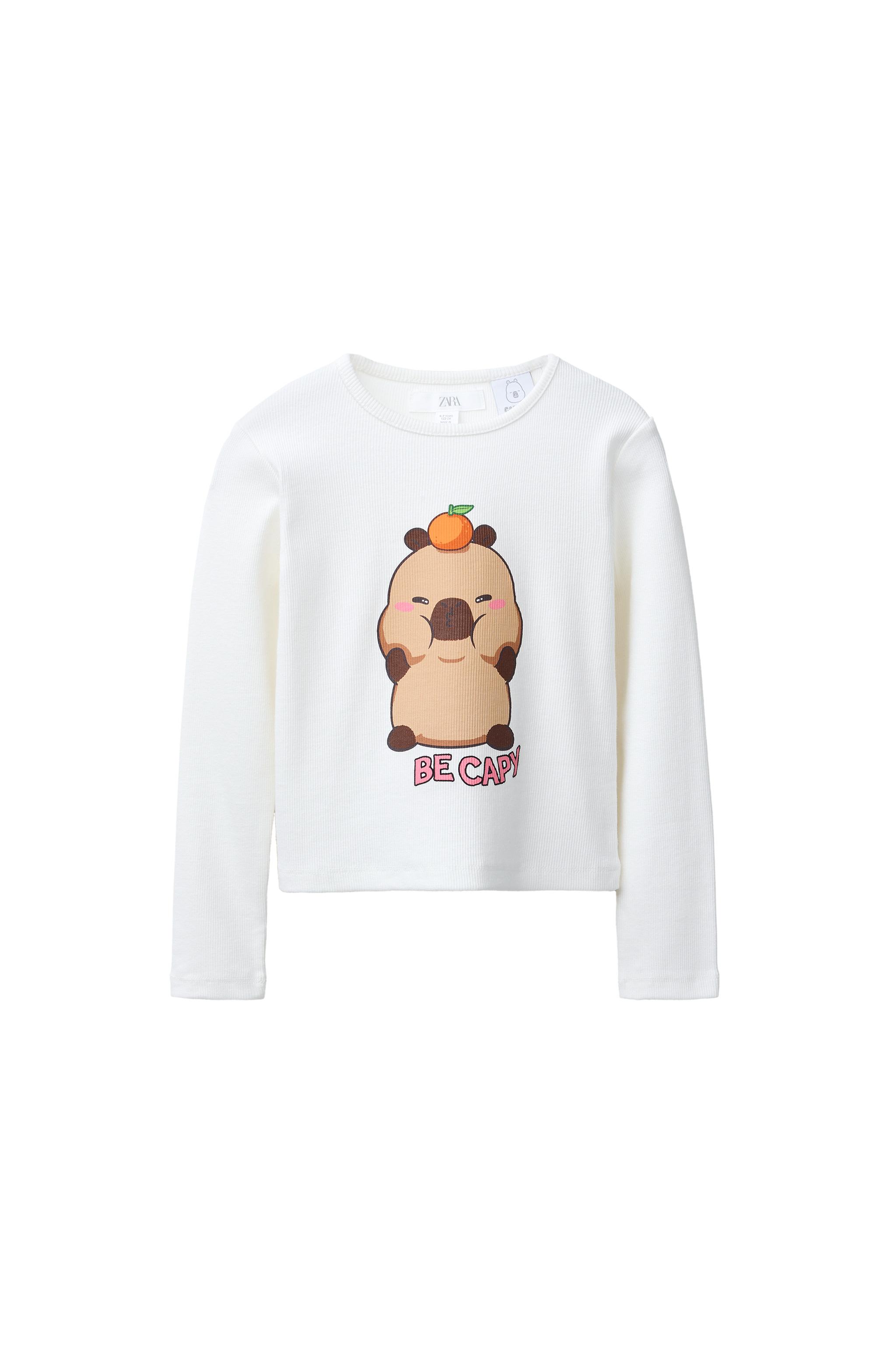 RIBBED CAPYBARA CAPYFUN © T-SHIRT - White | ZARA South Africa