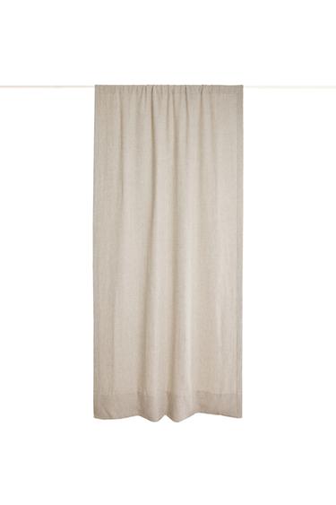 TEXTURED CURTAIN - Pearl grey by Zara