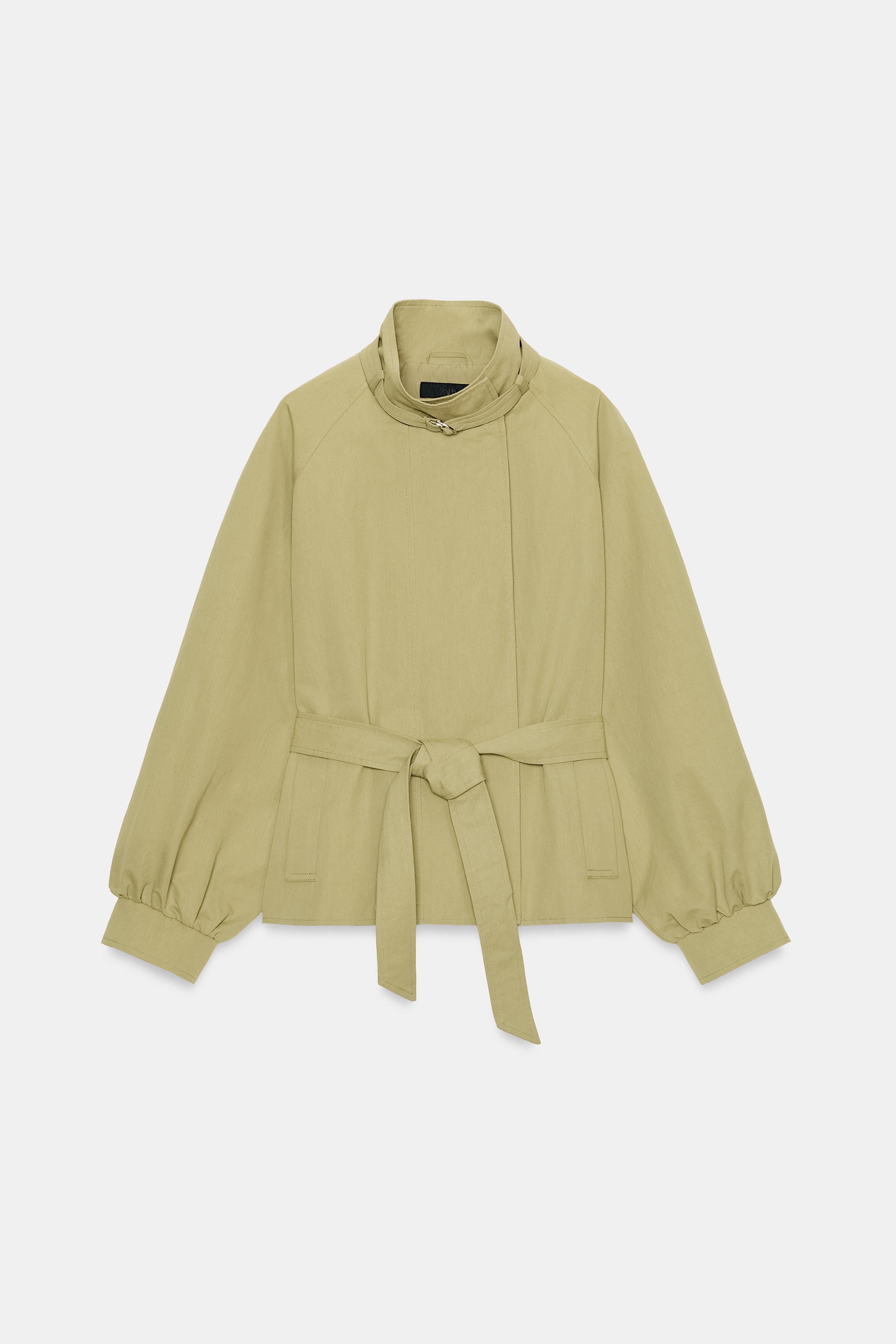 BLOUSON COL MONTANT AVEC CEINTURE