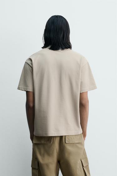 POLO RELAXED FIT DÉLAVÉ - Écru de Zara - Image 2