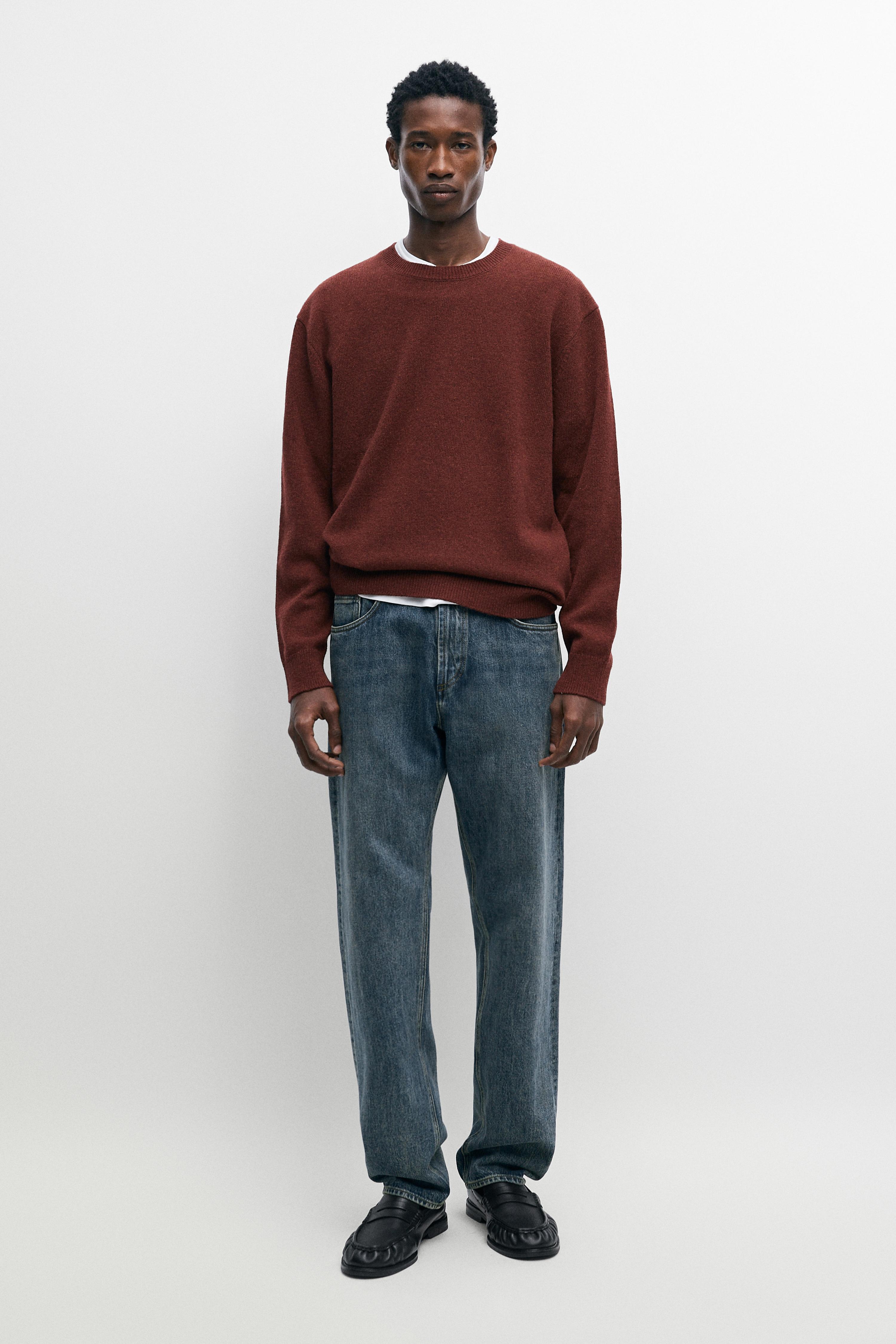 Pull en maille chinée 100 % laine