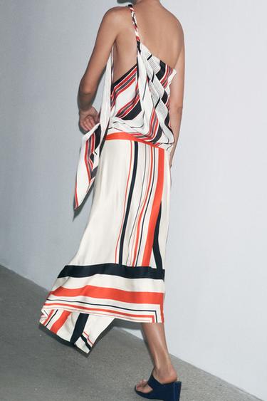 ASYMMETRIC STRIPE SKIRT ZW COLLECTION - striped by Zara