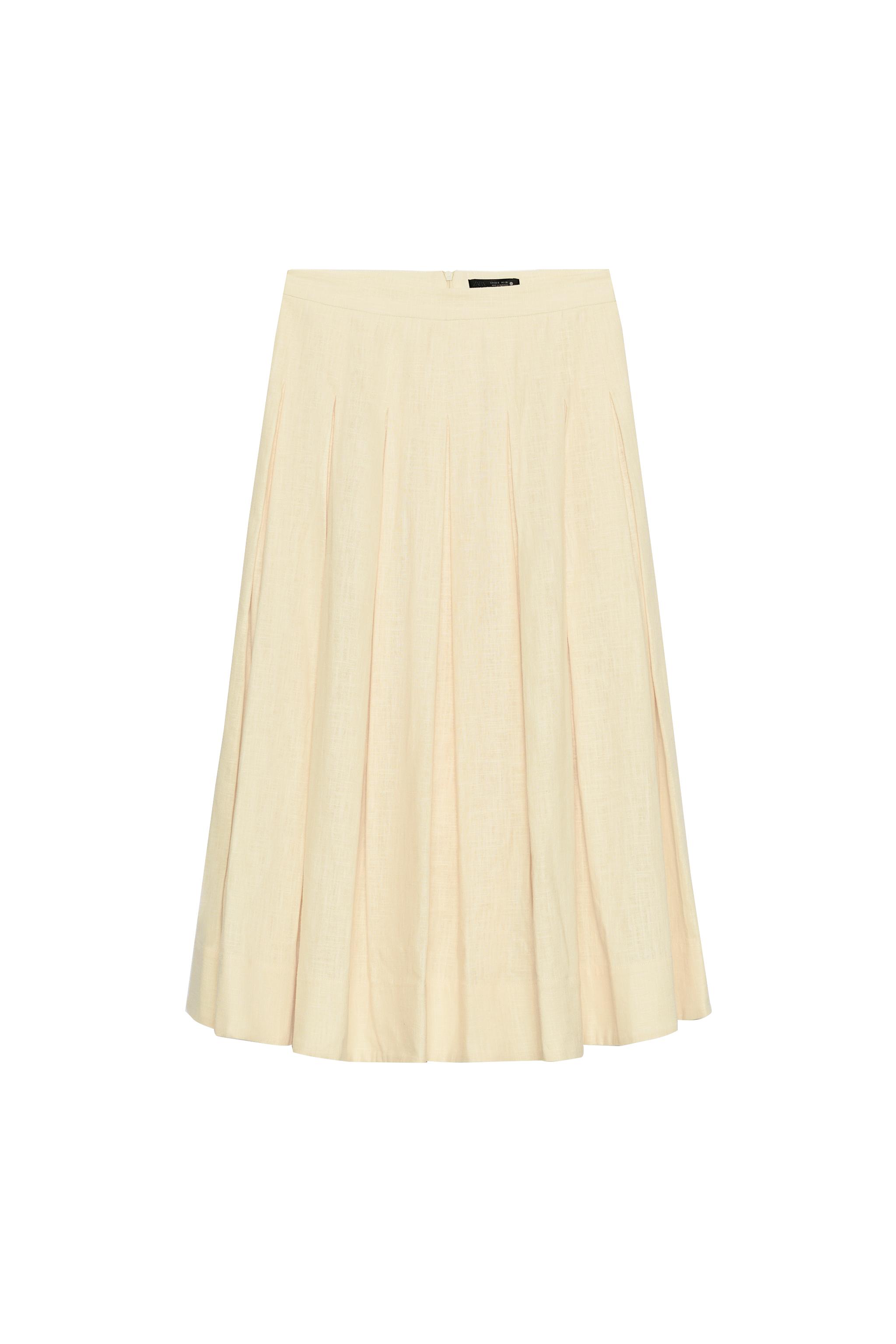 ZW COLLECTION PLEATED SKIRT - Butter | ZARA United States