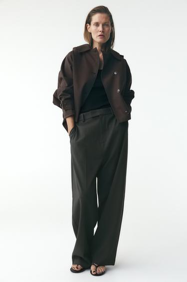 ZW COLLECTION WATER-REPELLENT TRENCH COAT - Brown by Zara