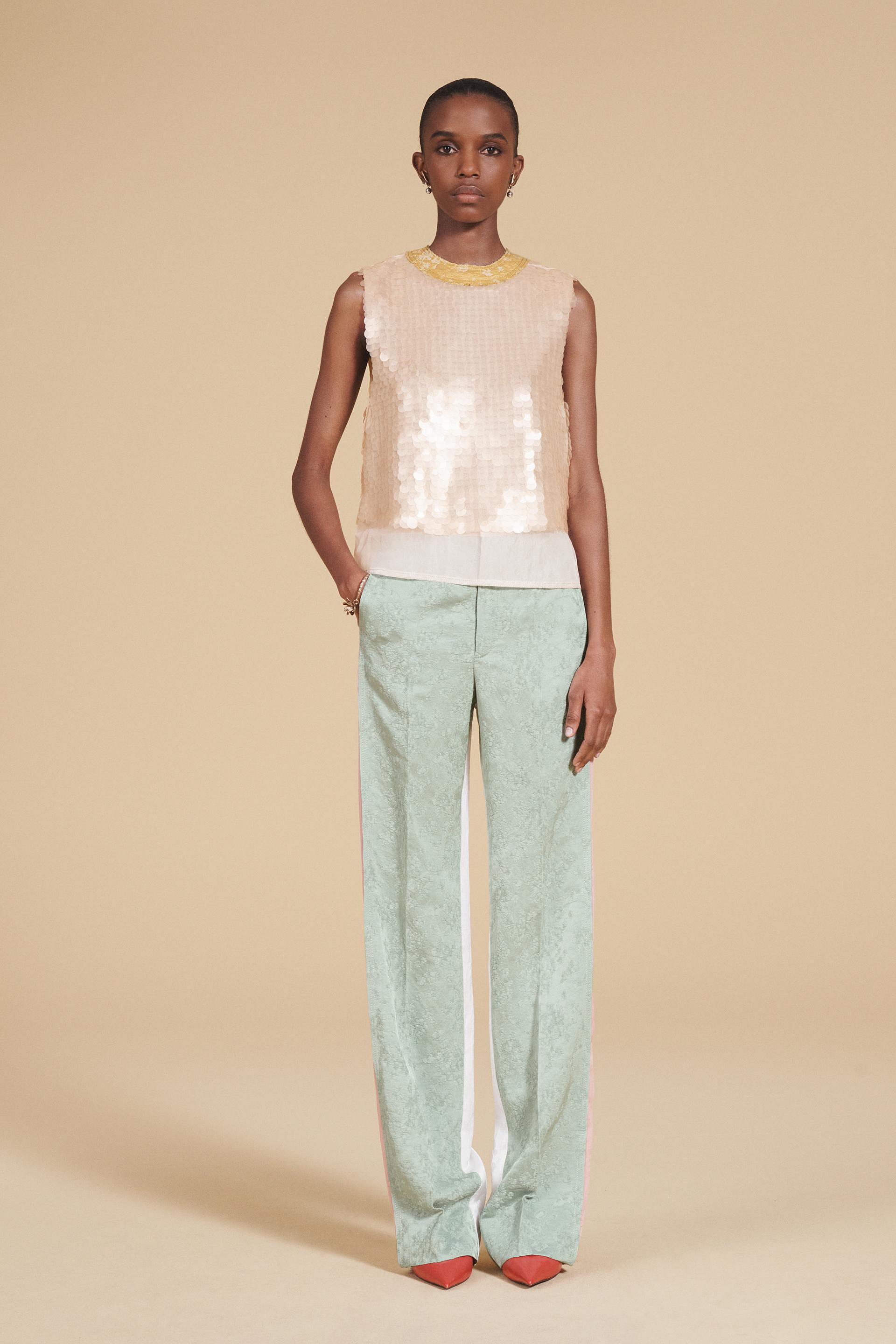 SEQUINNED SILK TOP - LIMITED EDITION