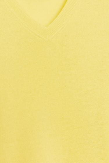 HAUT 100% LAINE À MANCHES COURTES - Jaune de Zara - Image 6