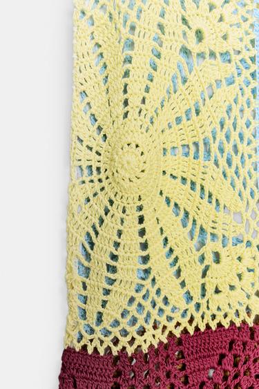 ROBE EN MAILLE CROCHET - Multicolore de Zara - Image 10