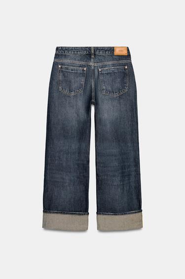 Z1975 RELAXED FIT JEANS WITH TURN-UP HEMS - Indigo by Zara - Image 8