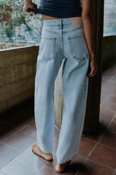 Z1975 HIGH-WAIST JEANS WITH FRONT SEAMS - Light blue by Zara - Image 5