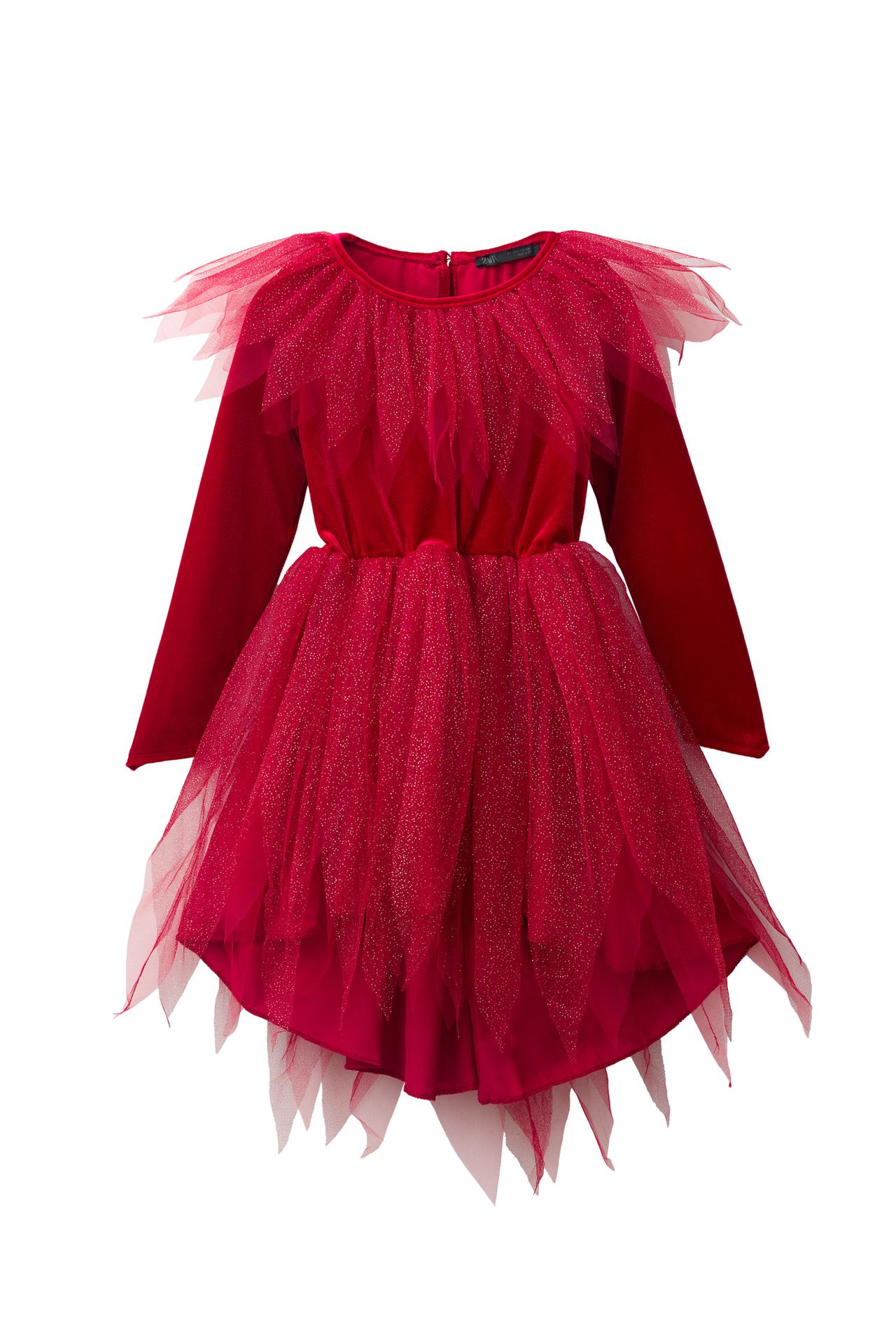 SHINY TULLE DEVIL COSTUME DRESS