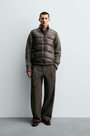 80% DOWN - 20% FEATHER WATER-REPELLENT GILET - Chocolate by Zara