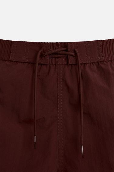 MAILLOT DE BAIN LONG AVEC LACET - Grenat de Zara - Image 8