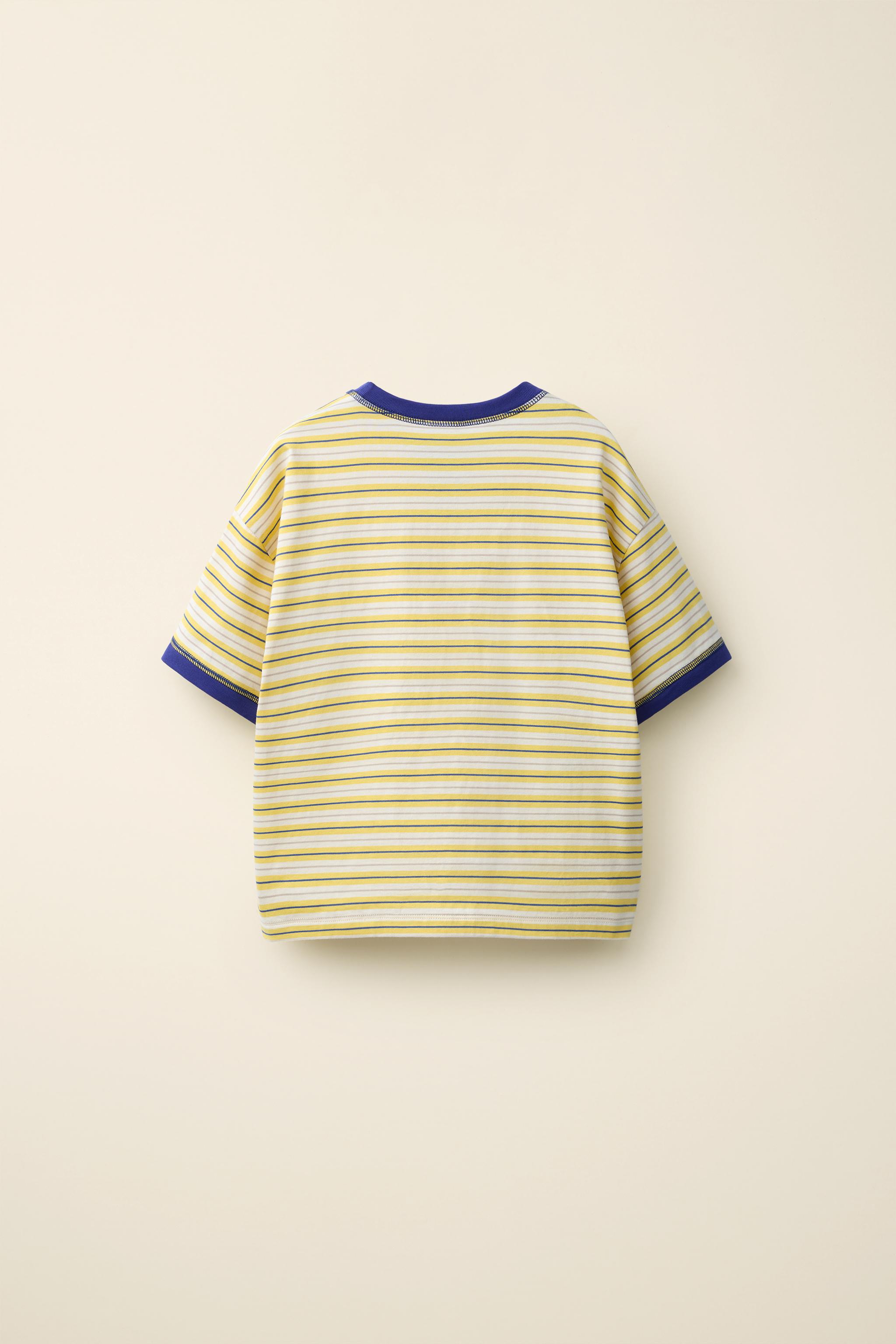 Детские футболки Zara CONTRAST TOPSTITCHING T-SHIRT CREATED BY CARAMEL LONDON X — фото 2